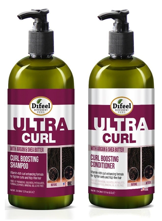 Difeel Ultra Curl 2-PC Curl Enhancing Shampoo & Conditioner Gift Set - Includes Shampoo 12 oz & Conditioner 12 oz in a Gift Box - Image 2
