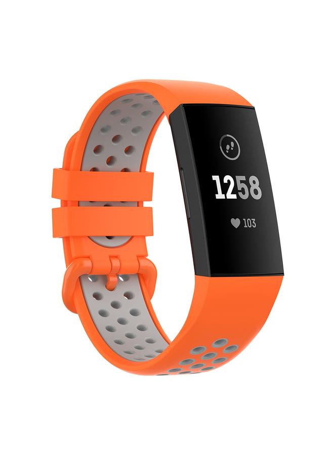 erorex Replacement Band For Fitbit Charge 4 / Charge 3 / Charge 3 SE Watch Button Two Colors Silicone Replacement Strap Watchband - Image 1