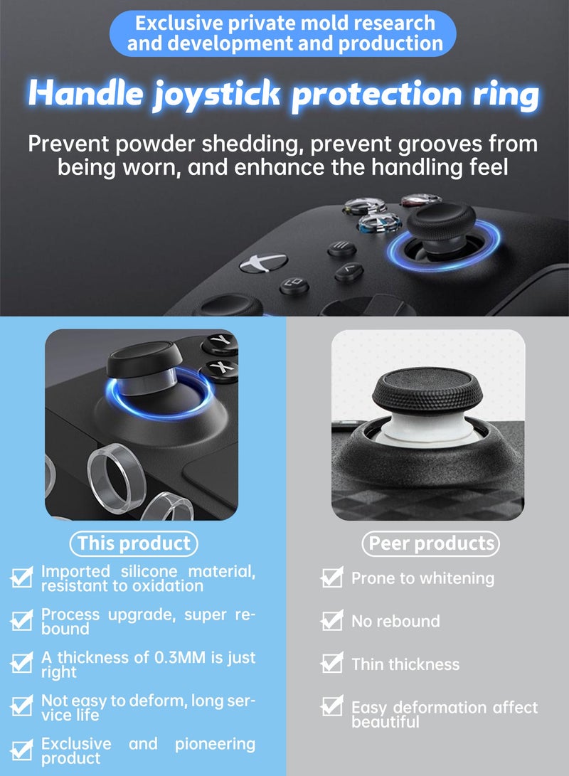 JEYI Protect the joystick, Aim Assist Target Motion Control Sponge Rings,Game Handle Buffer Precision Rings,Handle Sponge Pad Sponge Ring Game Controller Rocker Resistance Ring,Anti wear ring and anti wear tape, Compatible with PS4/PS5,Xbox Series X/S,Switch Pro Controller - Image 4