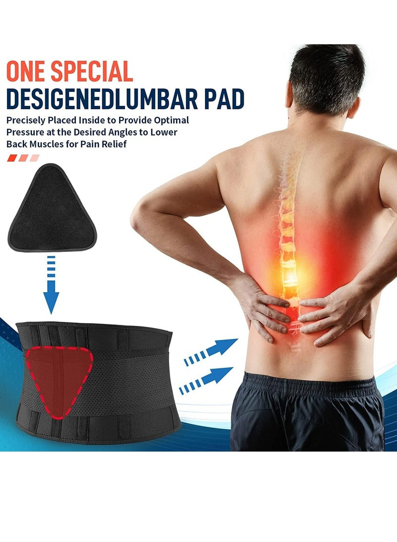 Cool Baby COOLBABY Waist Support Belt Suitable For Men And Women Back Support Belt Breathable Lumbar Support Belt Lumbar Cushion Relieve Low Back Pain Relieve Herniated Disc Sciatica Scoliosis XL Size - Image 2