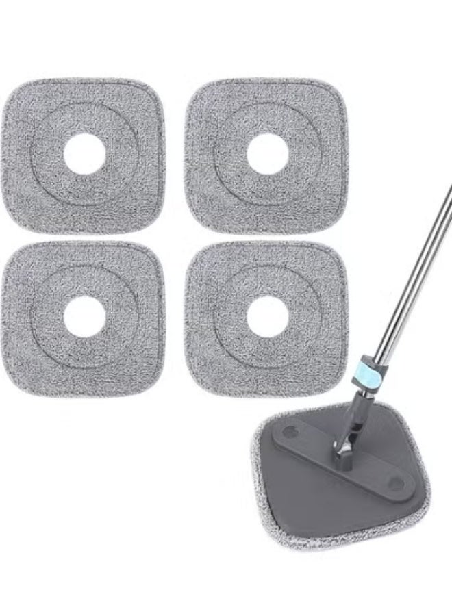 Reelyo Square Microfiber Mop Pads Compatible with True Tidy True Spin Mop - Mop Replacement Pads for Square Spin Mop and Bucket - Washable Pads fit for All 9 Inch Square Spin Mop (4 Pack) - Image 1