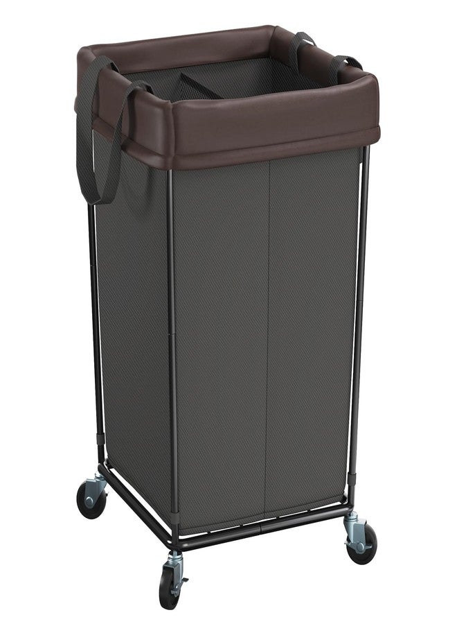 Mefirt 160L Large Laundry Hamper with Wheels, Laundry Hamper 2 Section Heavy Duty Laundry Basket Laundry Bag with Wheels, Clothes Hamper Laundry Cart for Laundry, Bedroom, Bathroom and Dorm (Black) - Image 1