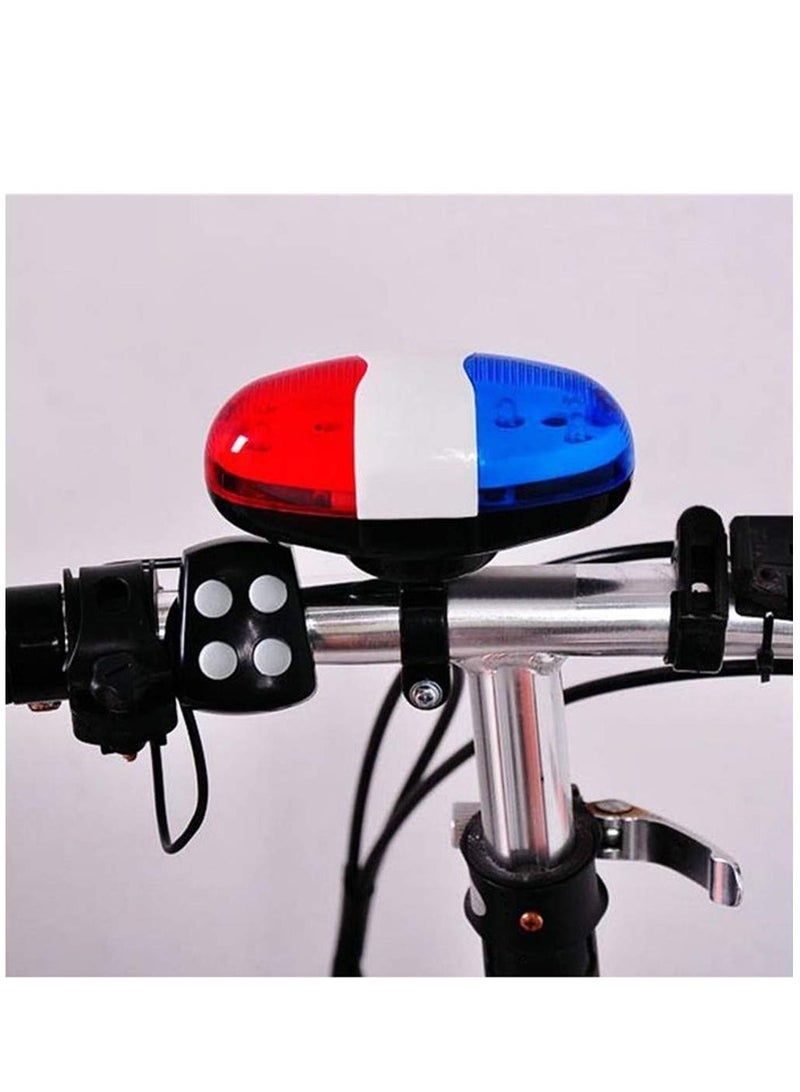 KASTWAVE Practical Bicycle Police Front Light Warning Siren Cycling Electric Horn Bell With 6 LED - Image 4