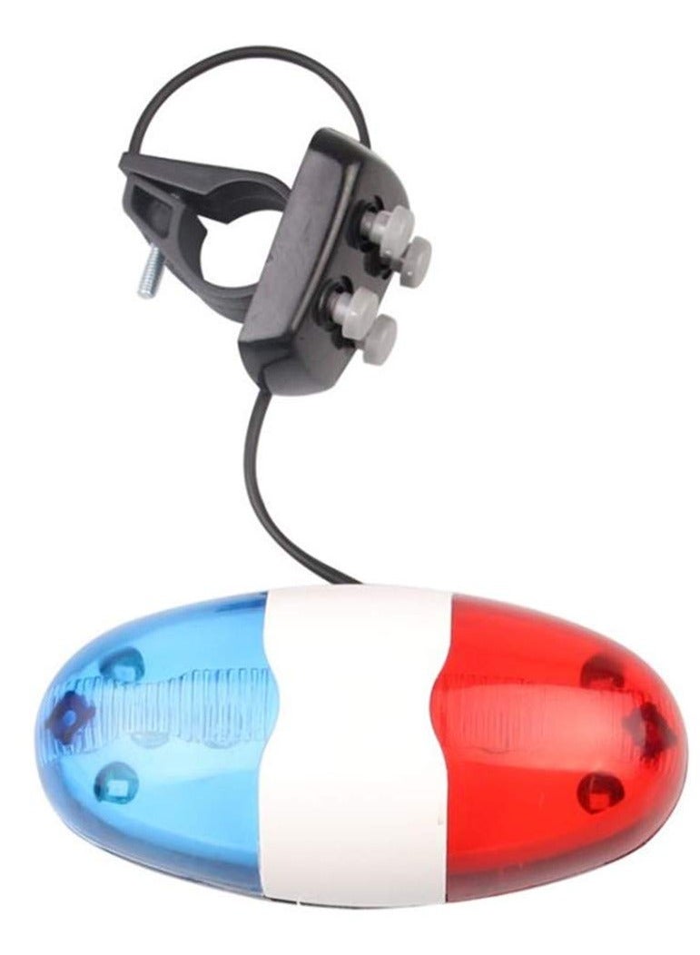KASTWAVE Practical Bicycle Police Front Light Warning Siren Cycling Electric Horn Bell With 6 LED - Image 3