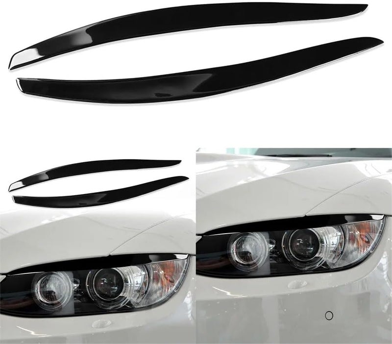 Vuzmode Gloss Black Headlight Eyelid Trim for BMW 3 Series - Image 4