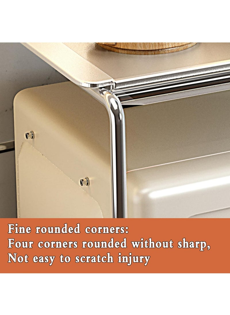 Hihonor Kitchen Utensil Holder, 2 Tier Microwave Shelf Stand,Removable Appliance Storage Rack,Kitchen Counter Top Organizer,Desktop Storage Organization for Kitchen, Office, White  - Image 3