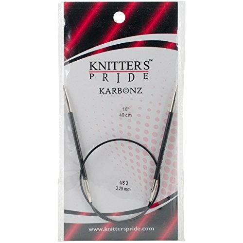 Knitter's Pride Karbonz Fixed Circular Needles 16-Size 3/3.25mm - Image 1