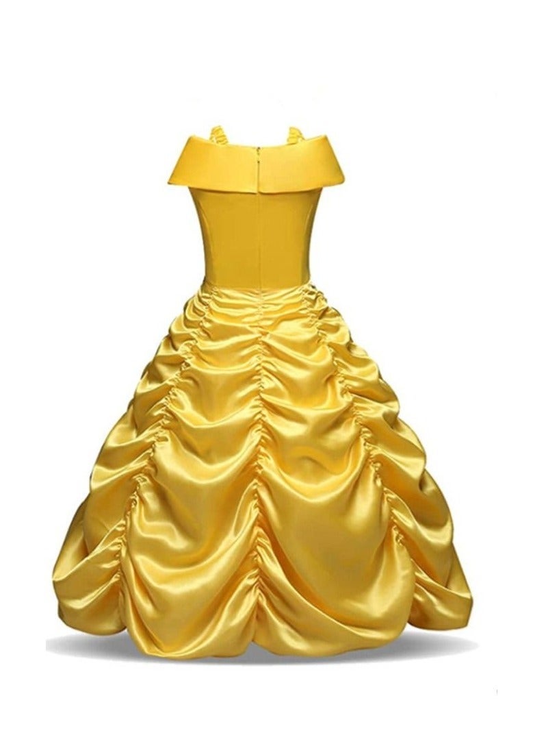 Beauty and The Beast Costume Belle Princess Birthday Party Fancy Dress - Image 3