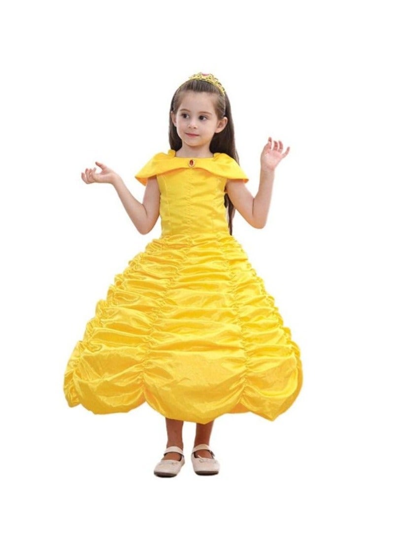 Beauty and The Beast Costume Belle Princess Birthday Party Fancy Dress - Image 5