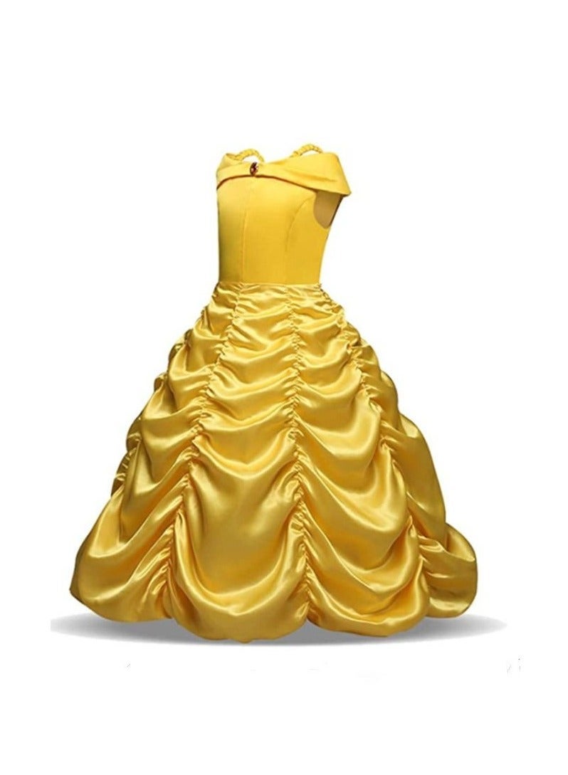 Beauty and The Beast Costume Belle Princess Birthday Party Fancy Dress - Image 4