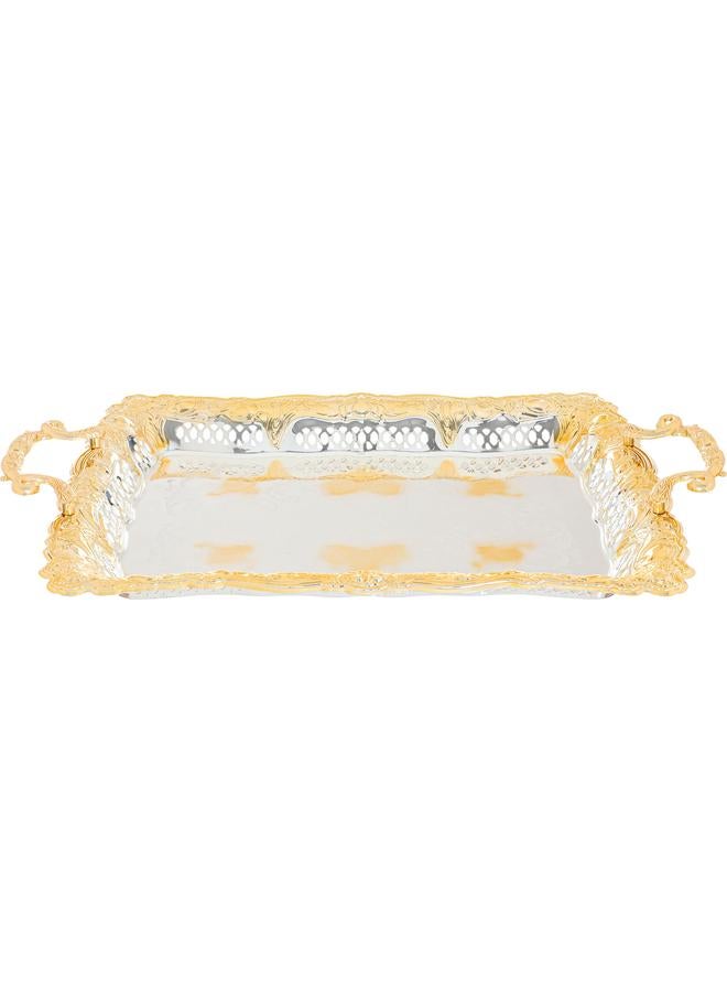 السيف  غطاء من الفولاذ مكون من 3 قطع مستطيلة من الذهب والفضة محفور عليه - Image 4