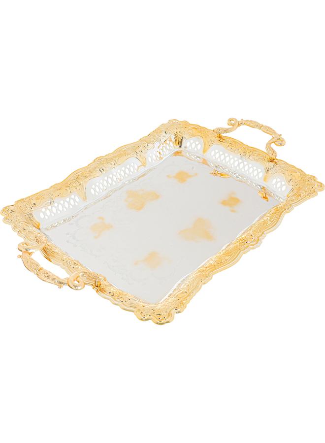 السيف  غطاء من الفولاذ مكون من 3 قطع مستطيلة من الذهب والفضة محفور عليه - Image 2