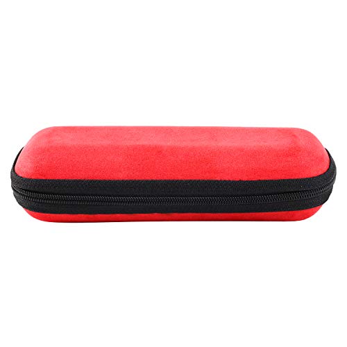 VIVID Vision Unisex Adult Lightweight Eyewear Specs Case Cover | Protect Eye Glasses | Chashma Dibbi | Spectacle Box | Closure - ZIPPER | Fabric | IC-358 | Red-Black - Image 1