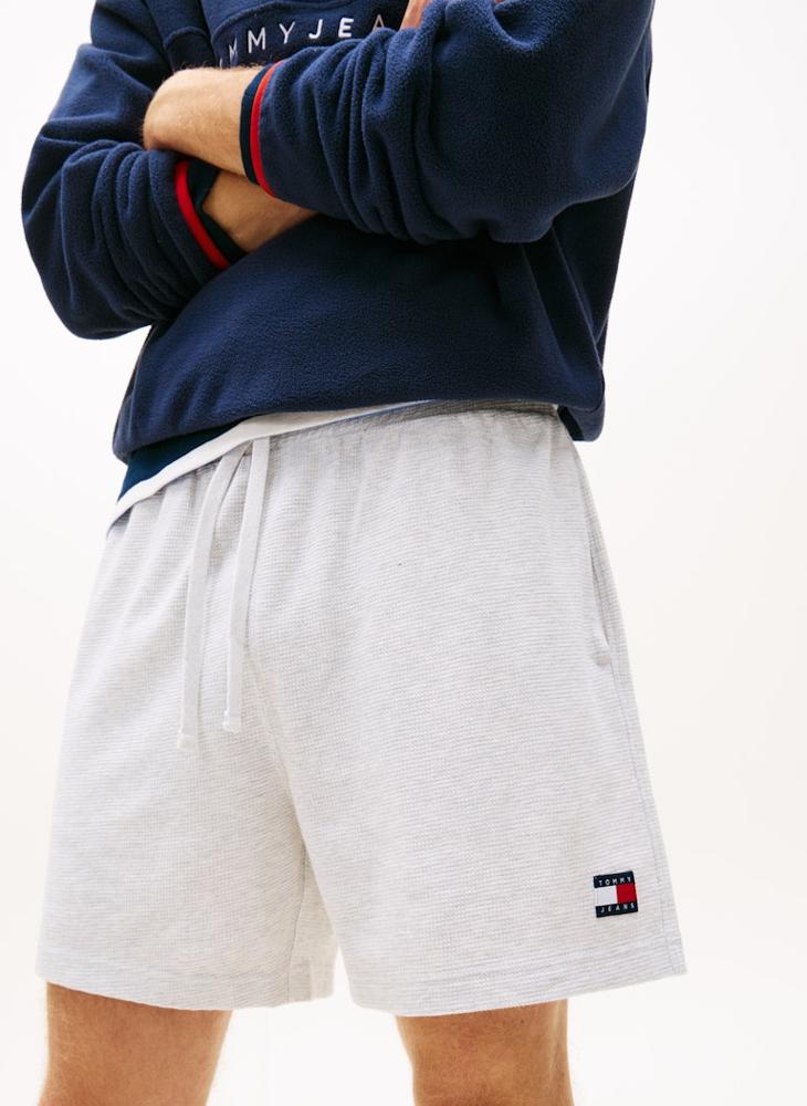 TOMMY JEANS Logo Waffle Knit Sweat Shorts - Image 3