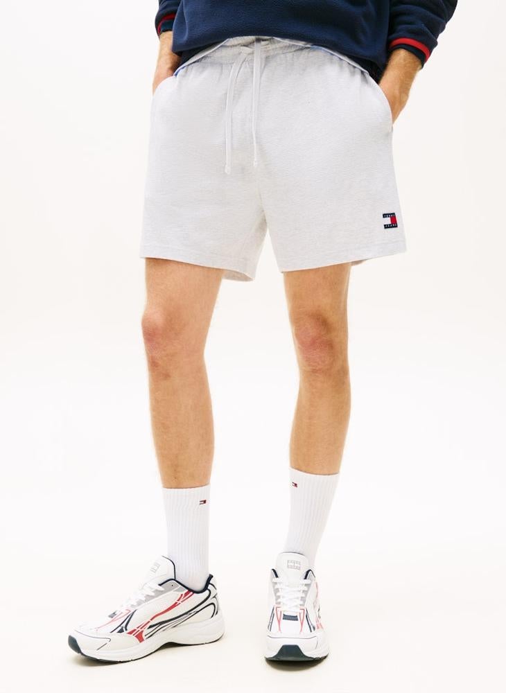 TOMMY JEANS Logo Waffle Knit Sweat Shorts - Image 1