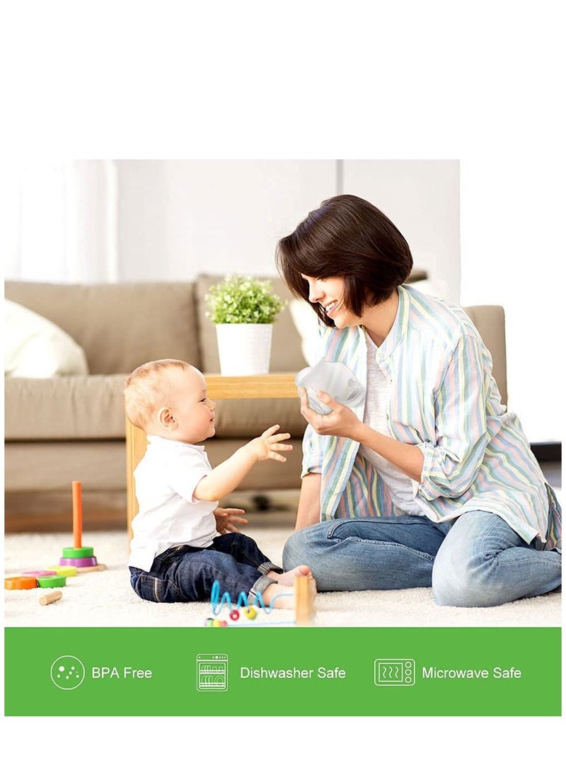 كاست ويف أكواب سيليكون للأطفال الصغار ، خالية من مادة Bpa - أكواب تدريب واقية للطفل 6 أشهر + ، 5 أونصات ، ناعمة ومرنة ، شرب أسهل بشكل مستقل ، سيليكون بدرجة الطعام ، بدون زوايا مخفية ، تمنع الاختناق - Image 2