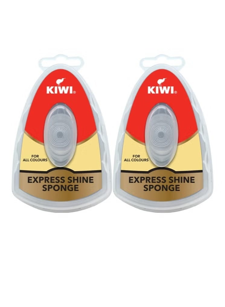 كيوي إسفنجة تلميع الأحذية كيوي إكسبريس، محايدة، 0.2 أونصة سائلة (عبوة من قطعتين) - Image 1