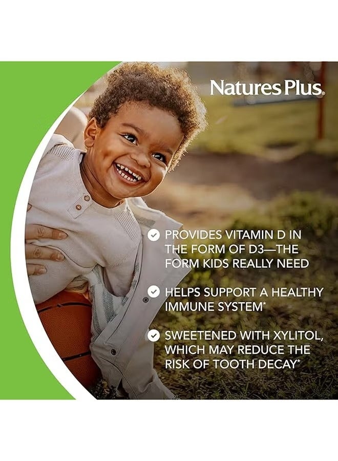 NaturesPlus Animal Parade Vitamin D3 Black Cherry 12.5 mcg (500 IU), 90 Animal-Shaped Tablets - Image 3