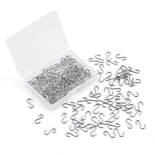 rhinocats Small S Hooks, Mini 100 Pack Stainless S Shaped Hooks, 14mm Length ，Heavy Duty for Hanging - Image 1