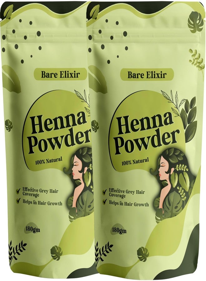 Bare Elixir 100% Natural Organic Henna Powder for Hair - 180g | Promotes Hair Growth, Effective Grey Hair Coverage, Deep Conditioning & Nourishment | Chemical-Free, Safe for All Hair Types - Image 1
