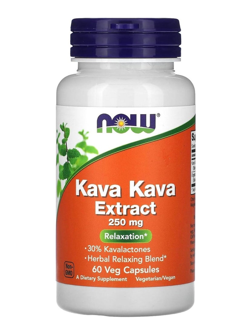 now Kava Kava Extract 250 mg - 60 Capsules by