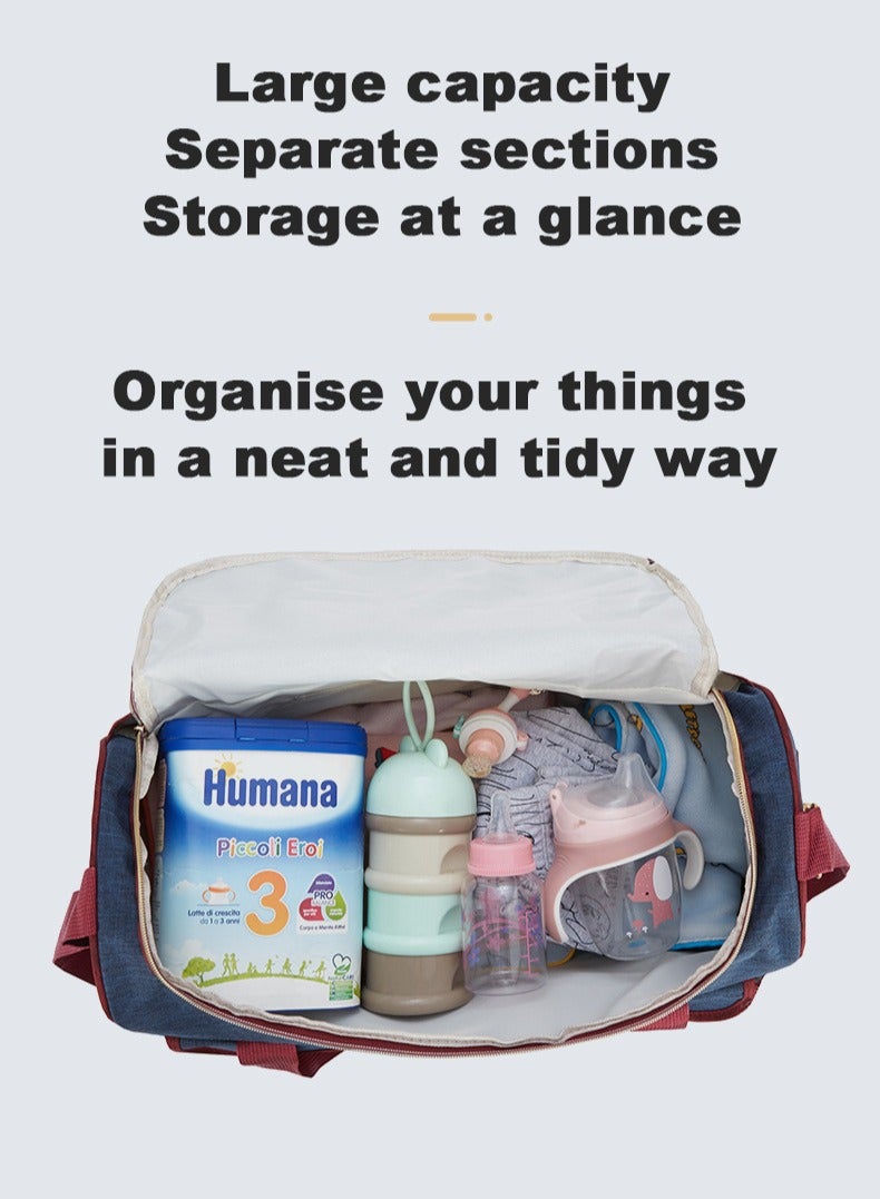 بيلانينا مجموعة حقيبة سفر متعددة الاستخدامات للأمهات سعة كبيرة حقيبة حفاضات - Image 5
