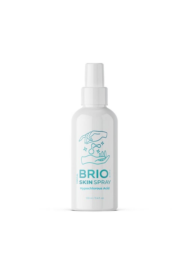 BRIOTECH - Pure Hypochlorous Acid Spray Multi Purpose Topical Body & Facial Mist Eyelid Cleanser Support Against Irritation & Redness Relief Dry Skin & Scalp Treatment Packaging May Vary 3.4 Fl Oz - Image 1