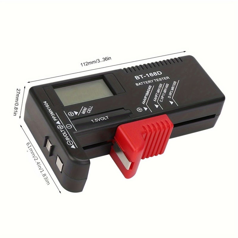 Universal LCD Battery Tester BT 168D for AAA AA C D 9V 1.5V 3.7V No External Batteries - Image 2