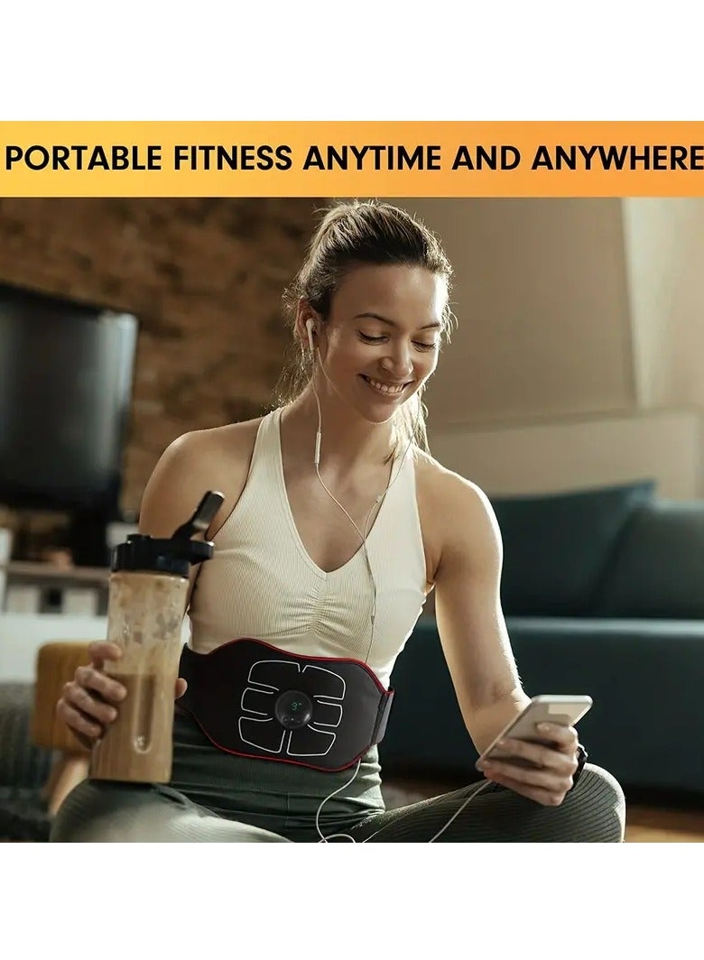 Gonice Abs Stimulator, Abdominal Body ShapingBelt Workout Portable Abs Stimulator Home Office Fitness Workout Equipment EMS Muscle Stimulating Abdominal Belt Trainer - Image 3