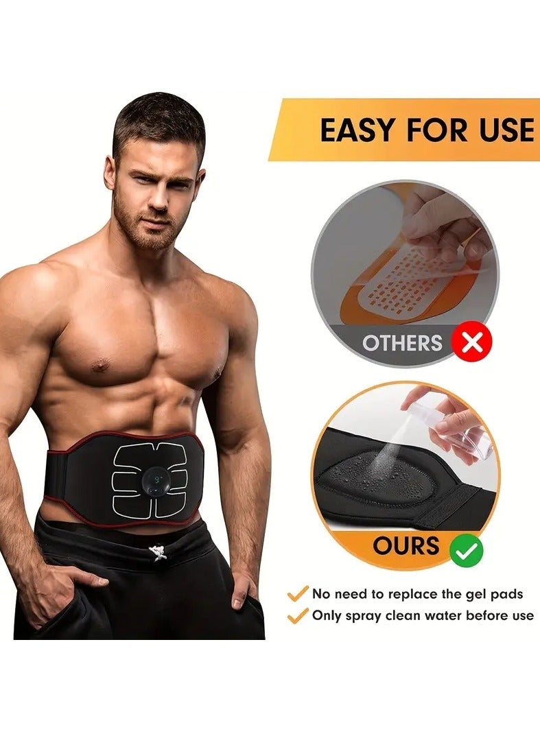 Gonice Abs Stimulator, Abdominal Body ShapingBelt Workout Portable Abs Stimulator Home Office Fitness Workout Equipment EMS Muscle Stimulating Abdominal Belt Trainer - Image 4