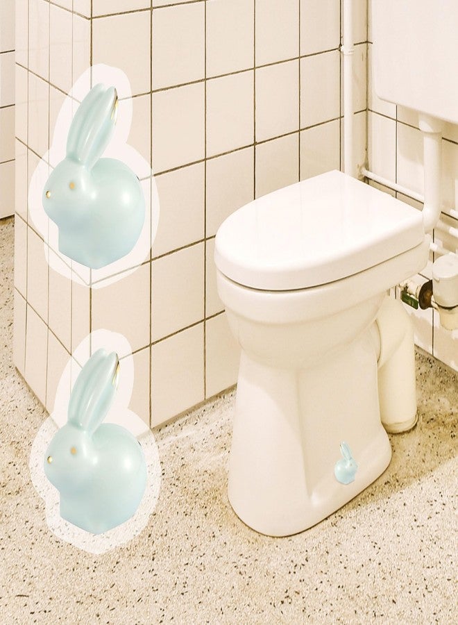 PEUTIER 2pcs Toilet Bolt Caps, Rabbit Shape Ceramic Toilet Bolt Covers Hidden Toilet Screw Cover Caps Decorative Toilet Bolt Caps Animals for Bathroom Toilet Decoration (Female Rabbit) - Image 3