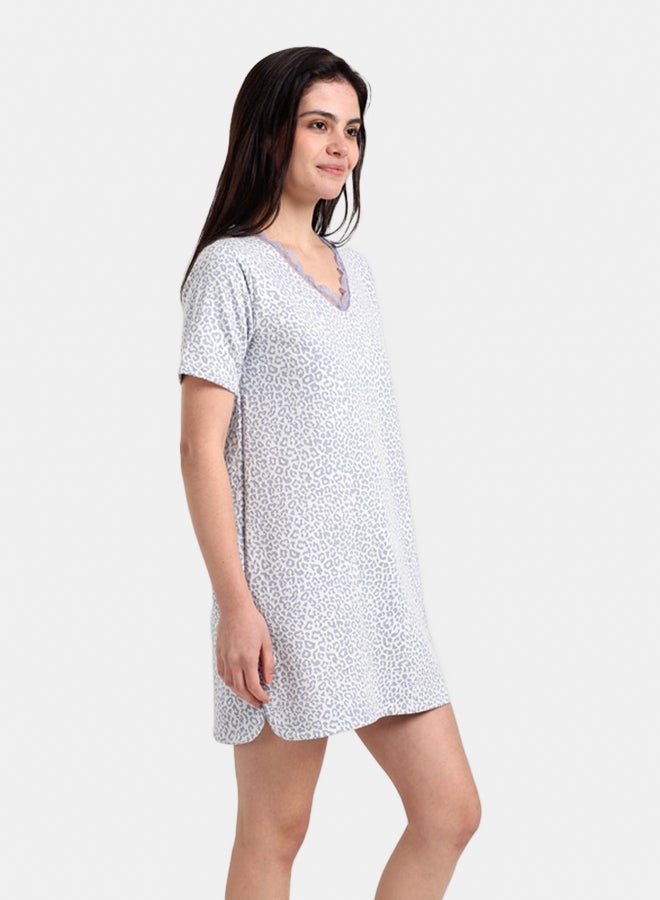 Carina Leopard Print Short Nightgown - Image 5