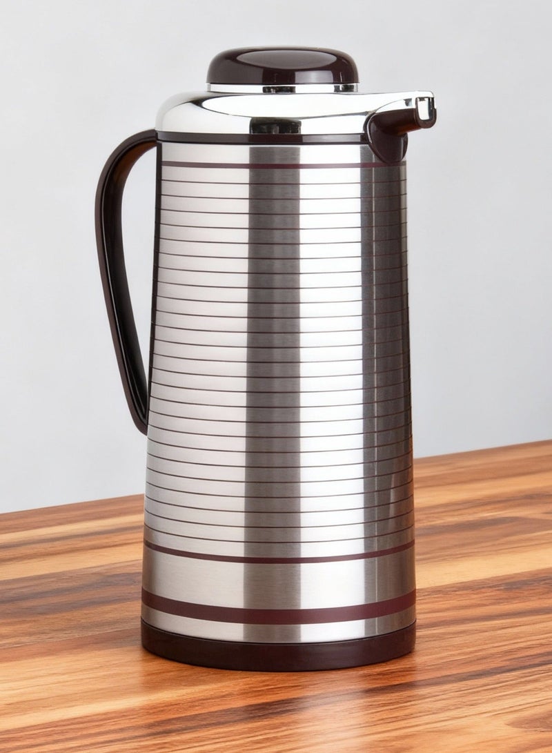 Badraig Thermos For Tea And Coffee Brown/Black/Silver Big & Small 1 , 1.3 , 1.6 , 1.9 L - Image 1