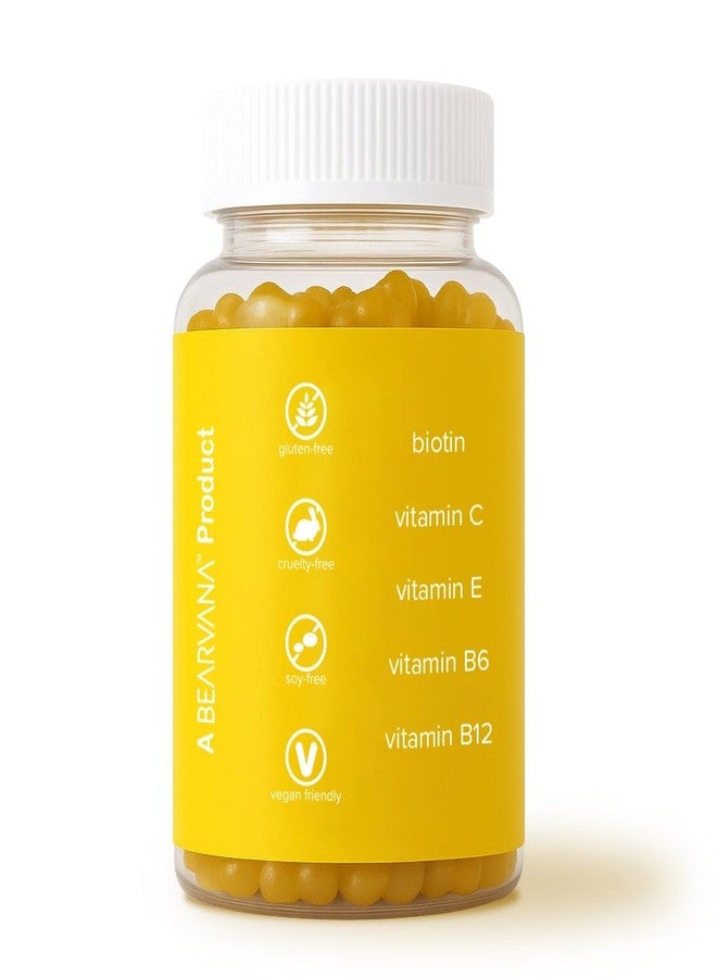 BEARVANA Biotin Gummies Extra Strength | Hair Skin & Nails Vitamins with Biotin, Vitamin C, E, B6 & B12 | Vegan Gummy Vitamins | Pineapple Flavor | 60 Gummies - Image 4