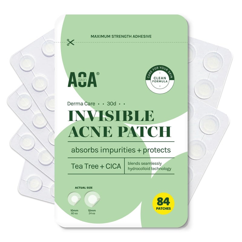AOA Studio Absorbing Cover Healing Invisible Acne Patch Blemish Spot, Treatment, Facial Acne Patch Vegan, Cruelty Free, Hydrocolloid, Two Sizes 10mm 12mm (Total 84 Counts) - Image 1