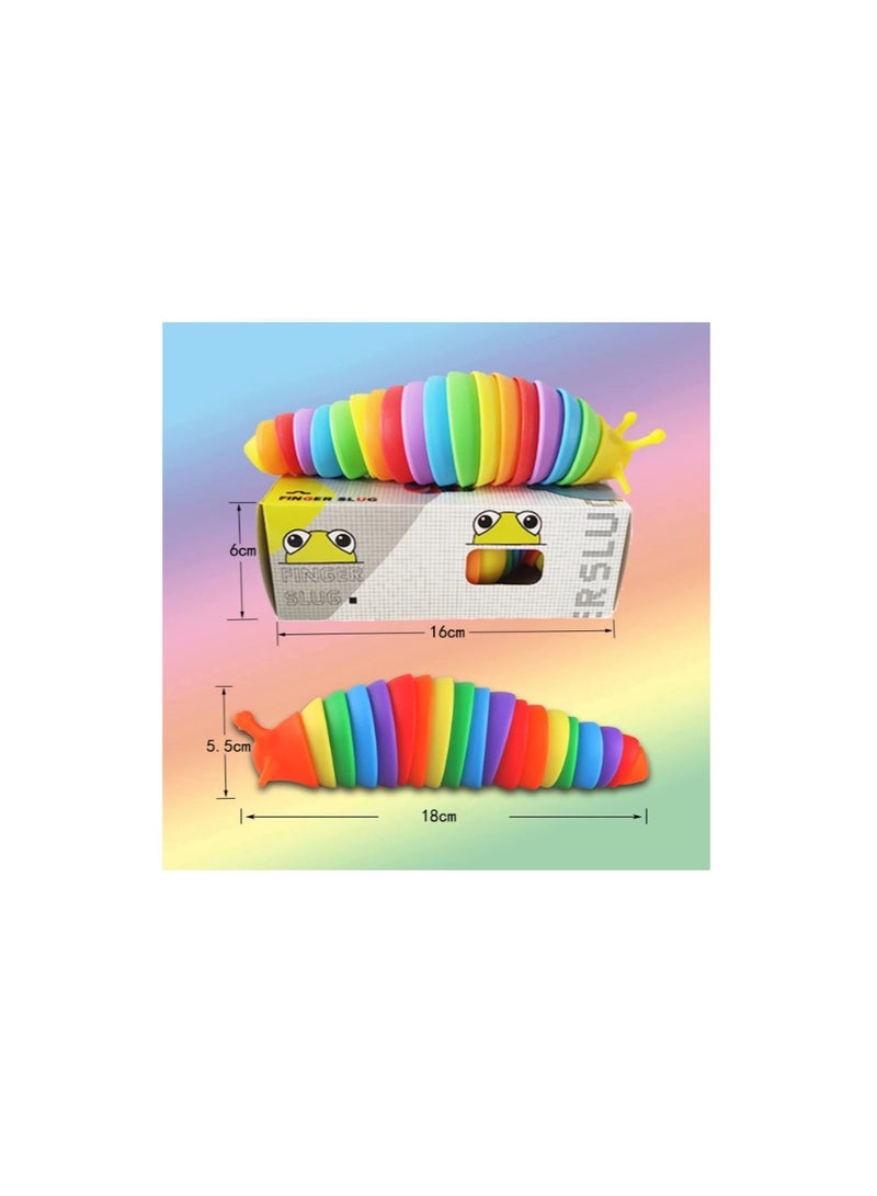 18 cm Slug Decompression Toy Cute Caterpillar Shape Decompressor Office Table Toy Sensory Toy for Children and Adults  - Image 2