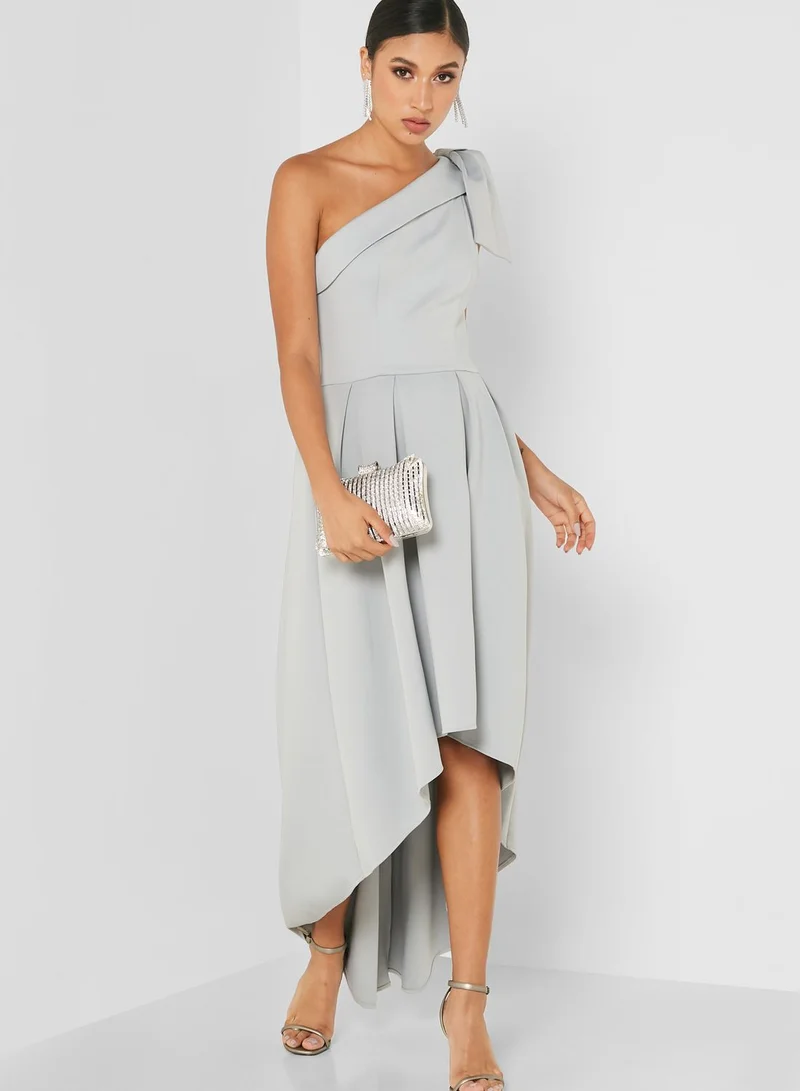Chi-Chi London One-Shoulder Hi-Lo Dress