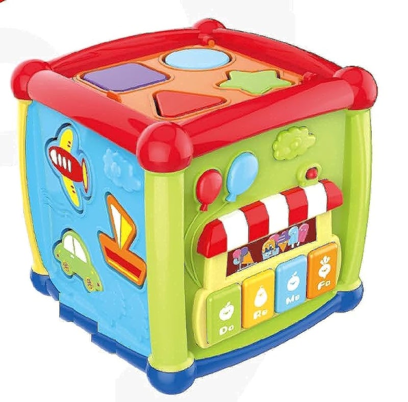 Early Learning Educational Music and Colorful Shape Sorter Toys, Activity Cube, 18 Months+