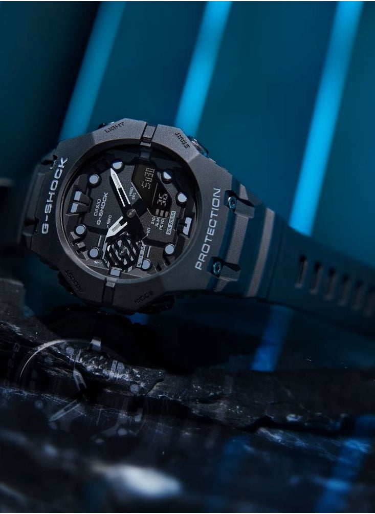 CASIO - G-Shock Analog-Digital Black Dial Resin Band Men's Watch-GA-B001-1ADR - Image 1