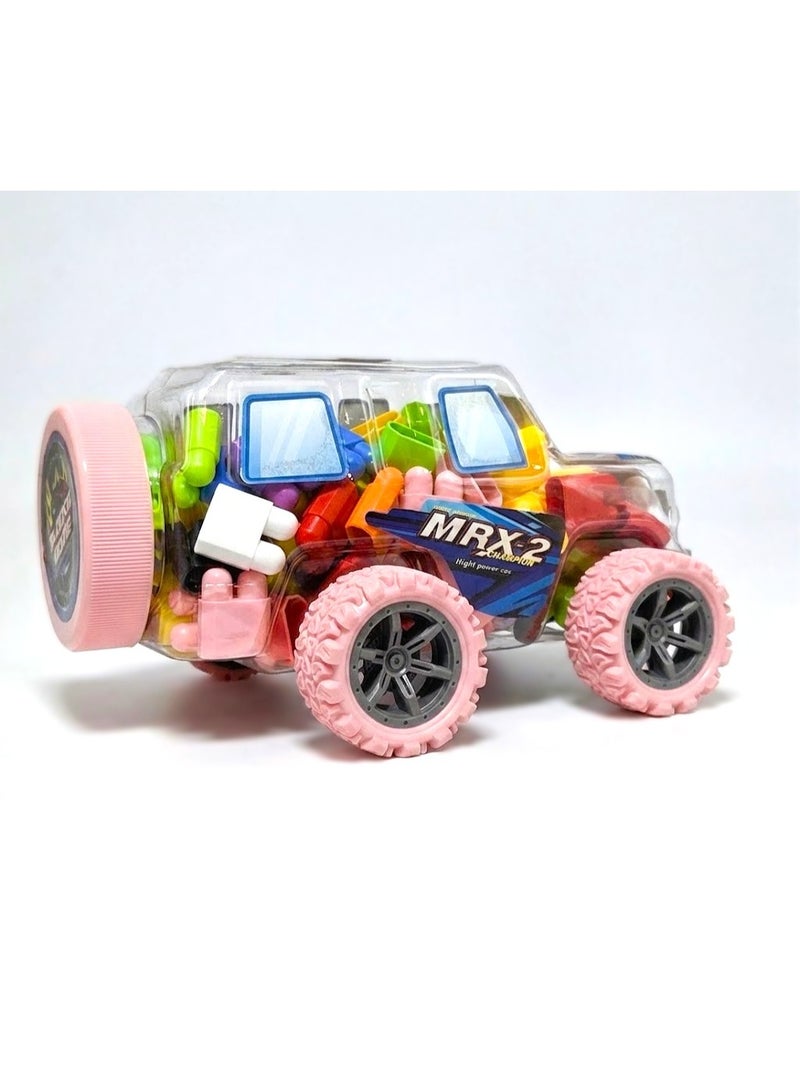 TOOLY Kids Building Blocks Set in Toy Car Storage Container - Multicolor Educational Construction Toy for Toddlers & Early Development 167-Piece - Image 2