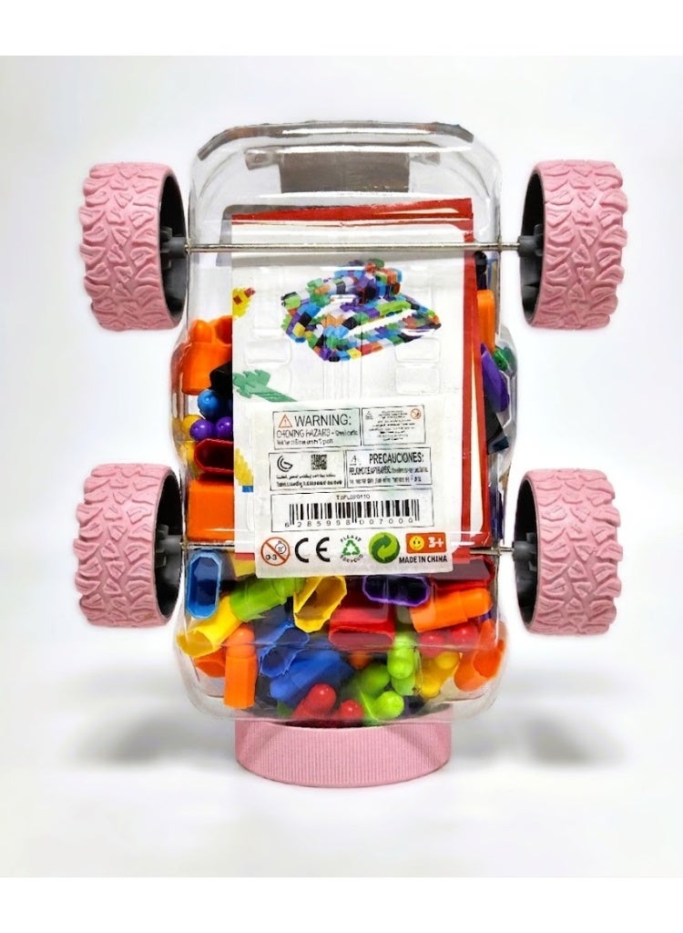 TOOLY Kids Building Blocks Set in Toy Car Storage Container - Multicolor Educational Construction Toy for Toddlers & Early Development 167-Piece - Image 3