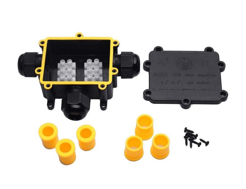 ILSSLI Junction Box Outdoor Waterproof IP68 3 Way Plug Line M25 Coaxial Cable Connector Wire Range 4 to14mm Electrical External Power Cord Junction Boxes - Image 1