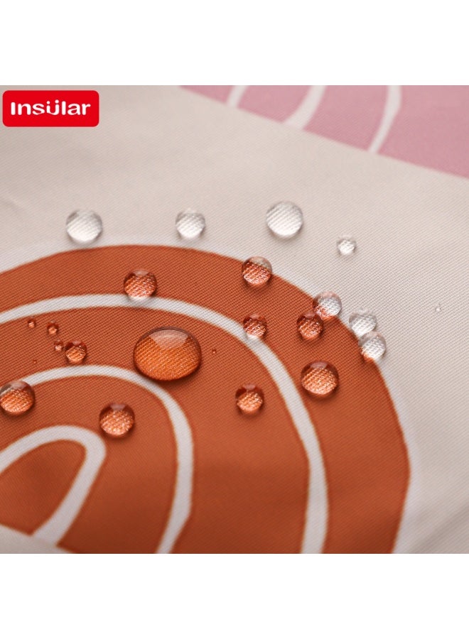 انسولار سجادة قابلة للمسح للأطفال، مناسبة للكرسي المرتفع أسفلها، مقاومة للماء وقابلة للغسل ومضادة للانزلاق، لون قوس قزح بوهو (متعدد الألوان) - Image 4