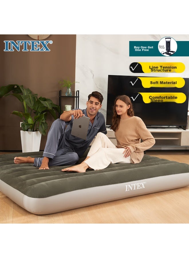 Intex 64109w Inflatable Mattress, Camping Outdoor Moisture-proof Mat, Car And Home Use, Companion Care, Double-sized Folding Bed - Image 1