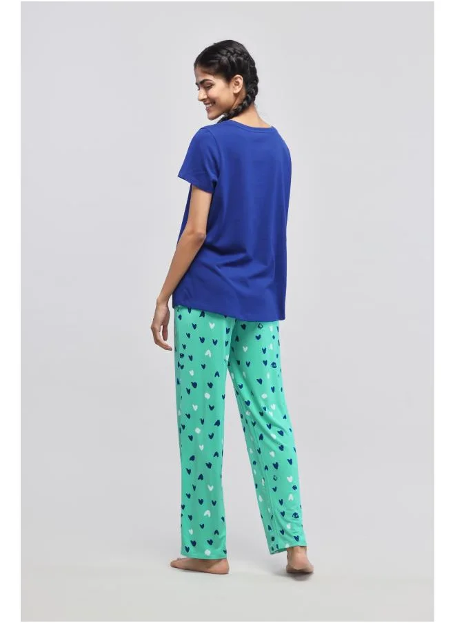 NeceSera Snuggle is real blue Pajama Set