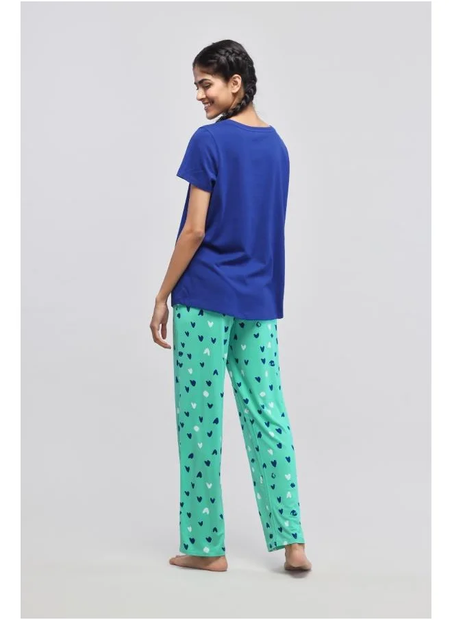 نسيسيرا Snuggle is real blue Pajama Set