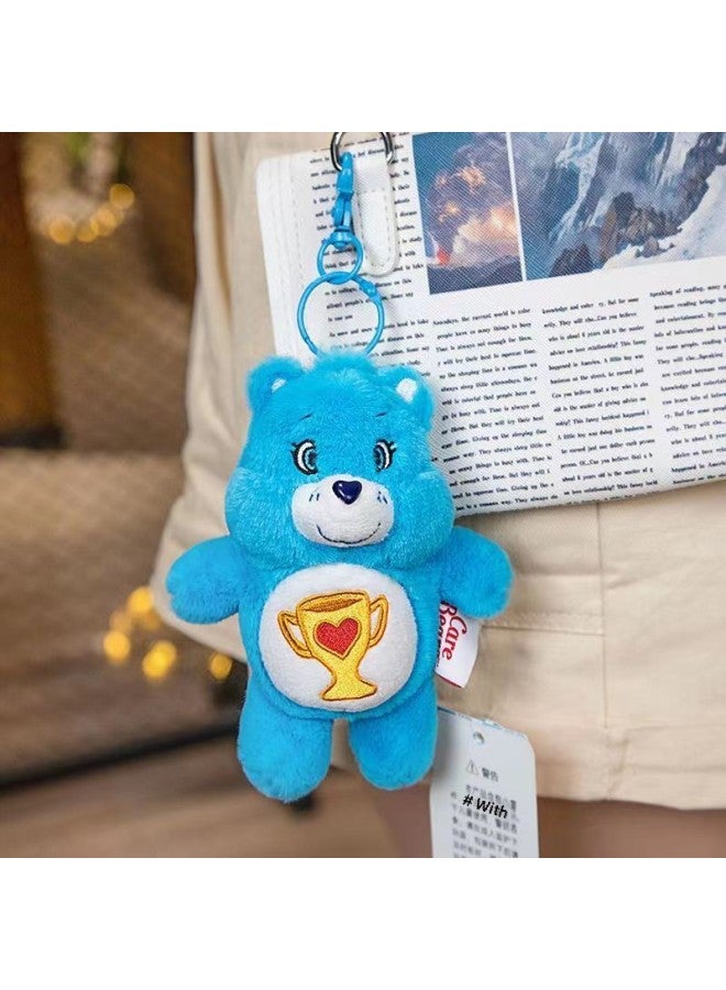 Genuine Bear Pendant Cartoon Carebears Cute Girl Love Rainbow Doll Bag Key Small Pendant-Specifications:Trophy Blue-Color:14cm Genuine As Shown In The Picture  - Image 1