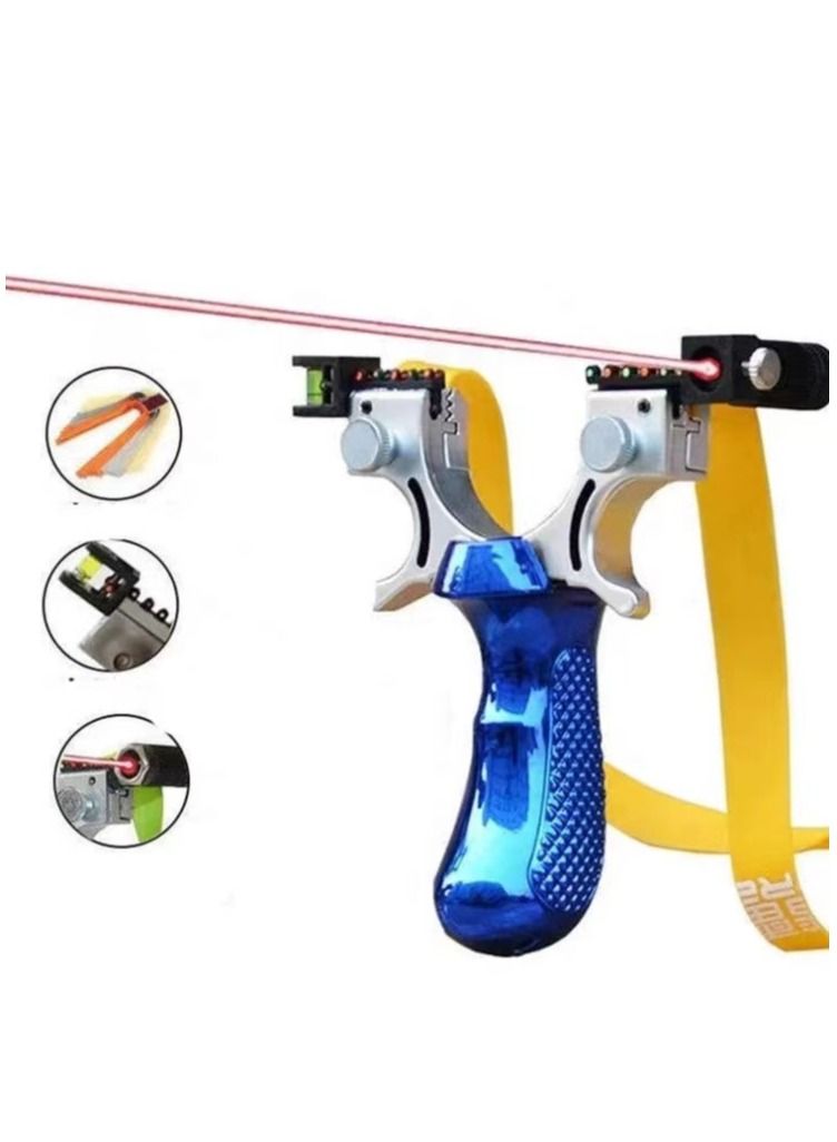 Rock Pow Hunting Slingshots Set, Professional Laser Slingshot for Outdoor Hunting,Adult high-speed catapult slingshot,100 Ammo Balls and 2 Rubber Bands. - Image 1