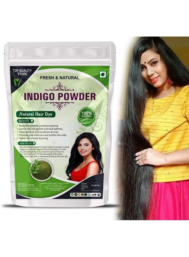 Top Quality Store Pure Organic Indigo Powder Kit for Black Hair | (Indigofera Tinctoria) & MicroHair Powder | Suitable for All Hair Types | 100g - Image 1