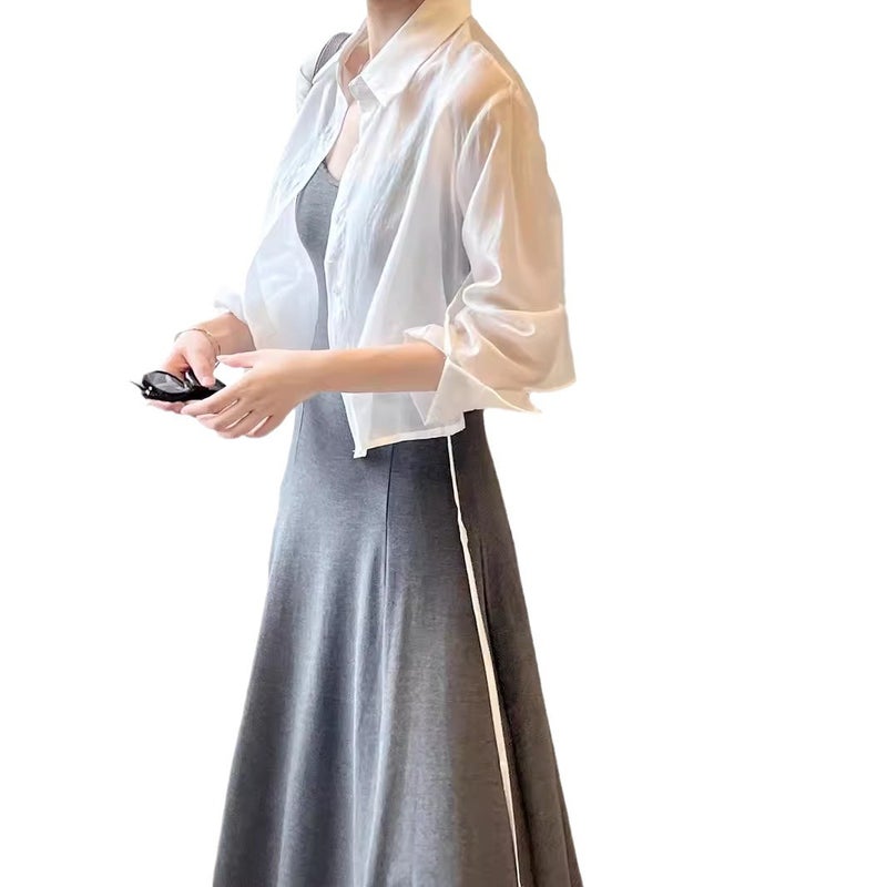 2024 New Tencel Thin Sun Protection Long Sleeve Shirt Women Summer Design Back Tie Open Front Cardigan - Image 5